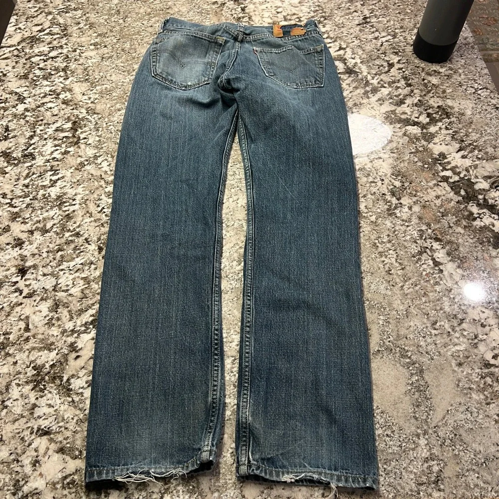 Levi's 505 Regular Fit‎ Straight Leg Jeans Blue Denim Vintage 2000s 32x34